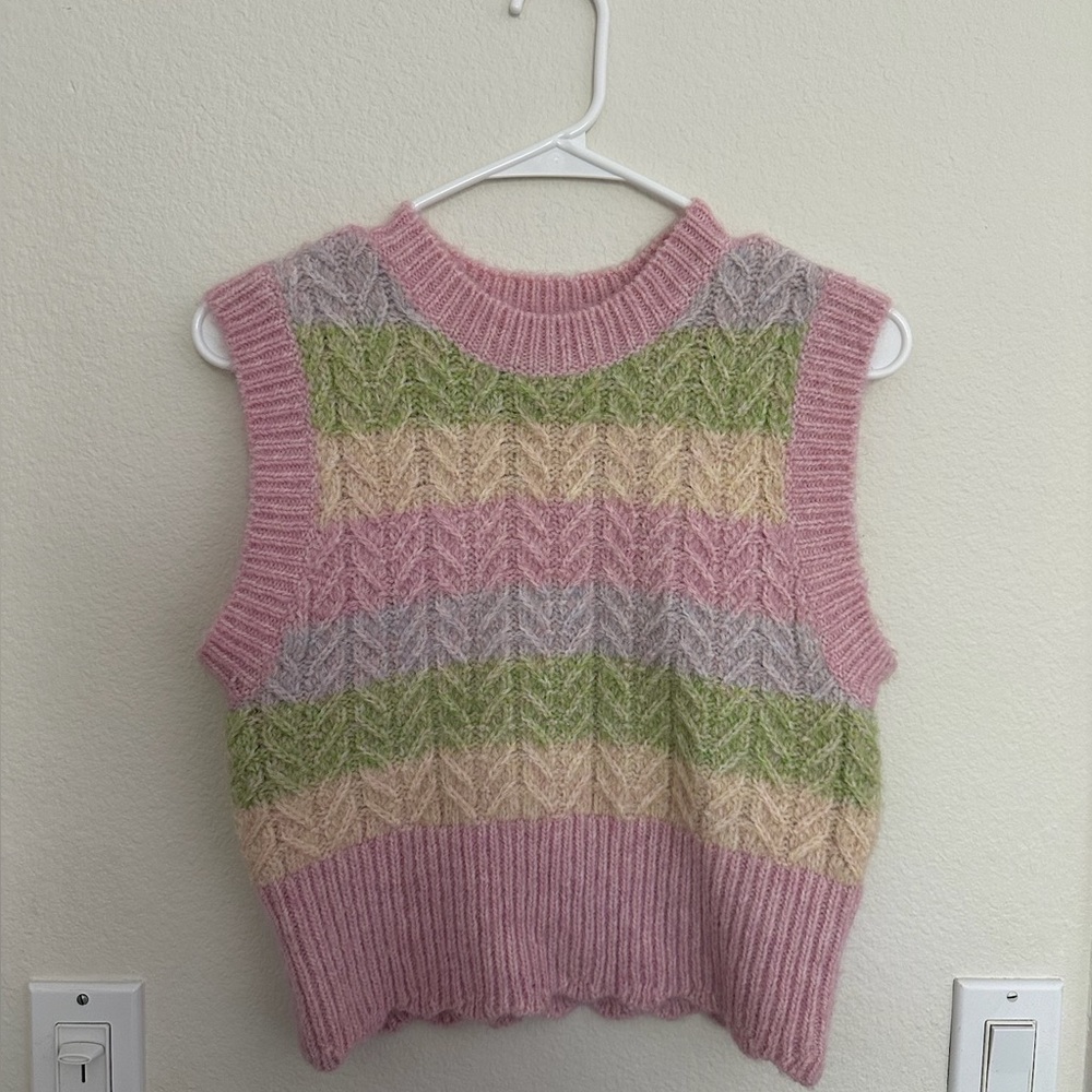 zara Colorful Knit Sleeveless Sweater